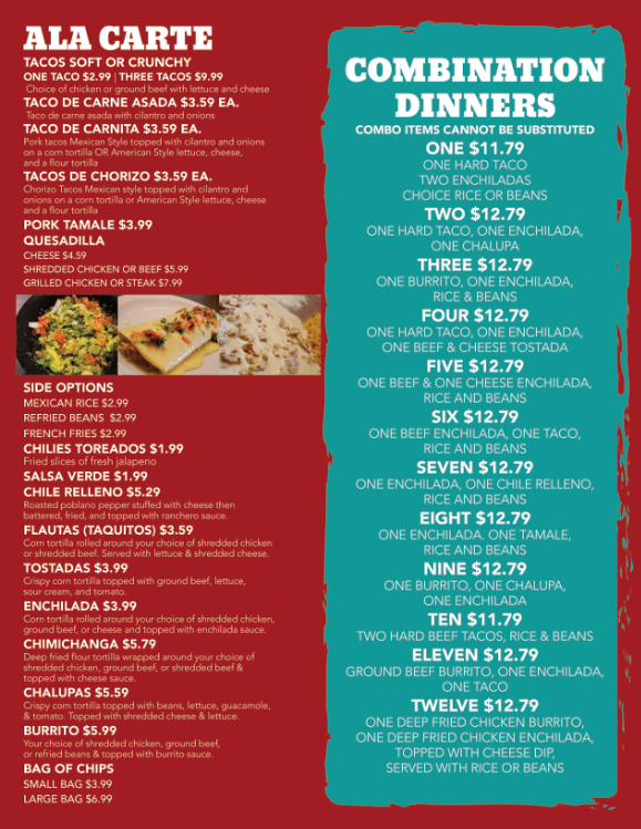 MMBG Sizzling Fajita Menu - Monterrey Mexican Bar & Grill